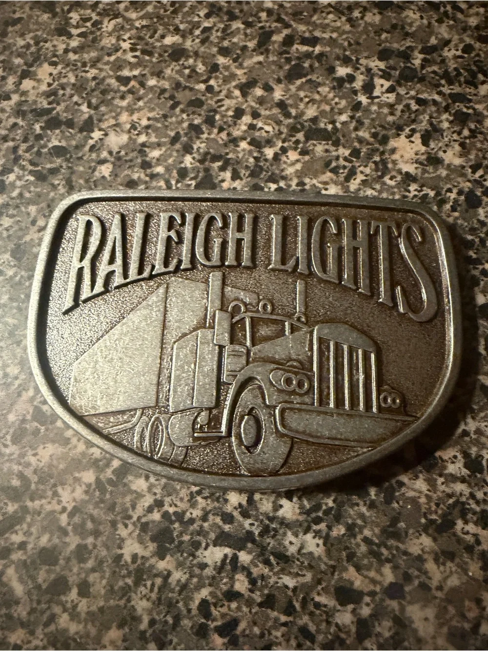 Vintage Belt Buckle - Brown Metal Finish